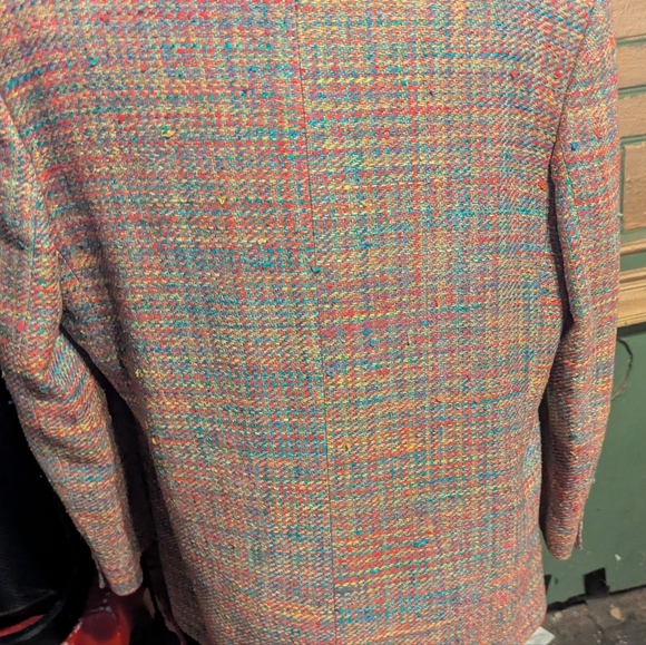 Vintage PBM Women’s Double-Breasted Silk Tweed Blazer Jacket Size 16 USA - Picture 10 of 10